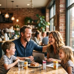 A happy business owner enjoying free time, representing the emotional transformation and freedom provided by a specialised accountant.